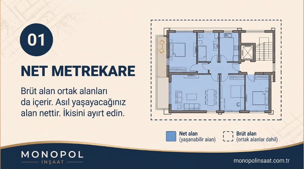 Net mi, Brüt mü? Metrekareyi Doğru Okuyun