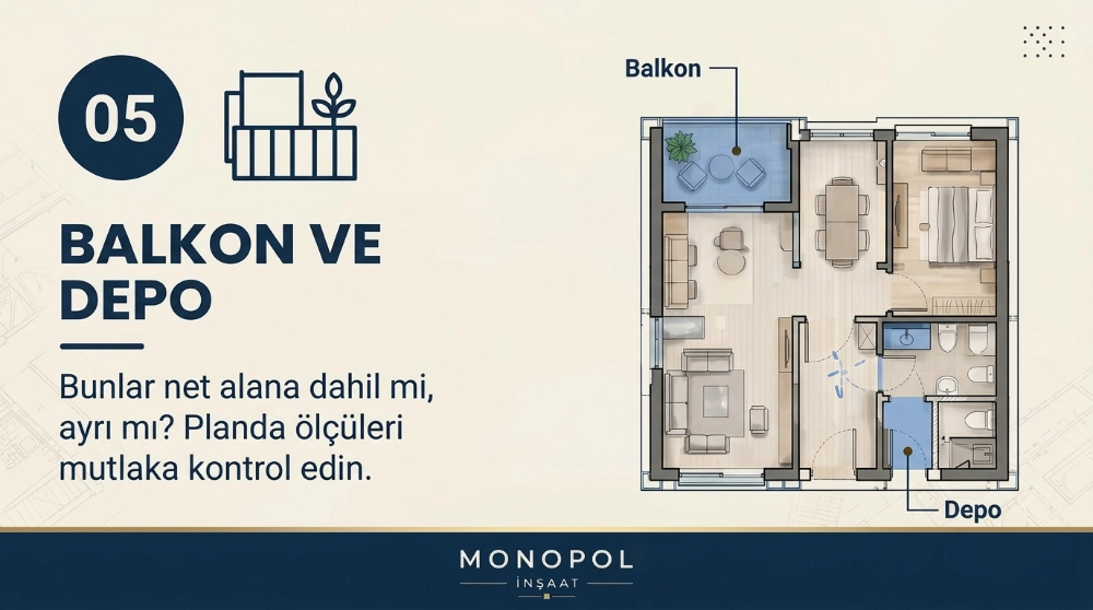 alkon, Teras ve Depo Alanları